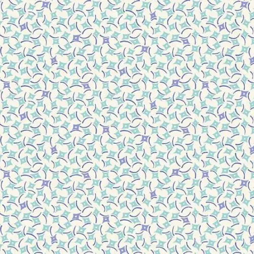 Makower Sweet Things Blue & Purple Square Print 