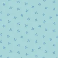 Makower Sweet Things Blue Tone on Tone Flower Sprig 